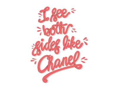 i see both sides like chanel top
